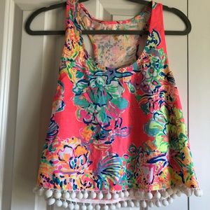 Lilly Pulitzer Crop Pom-Pom Tank